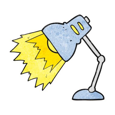 dokulu karikatür parlayan lamba