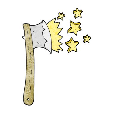 dokulu karikatür keskin balta