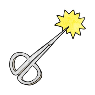 dokulu karikatür tırnak makası