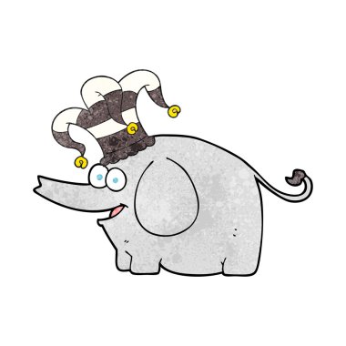 sirk şapka dokulu çizgi fil