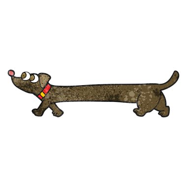 dokulu karikatür dachshund