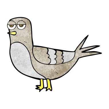 dokulu karikatür güvercin