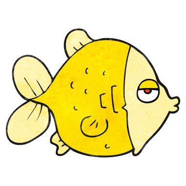 dokulu karikatür komik balık