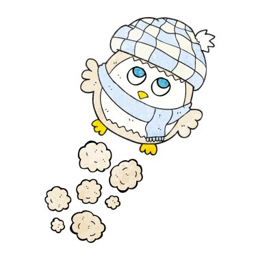 dokulu karikatür şirin Kukumav uçan