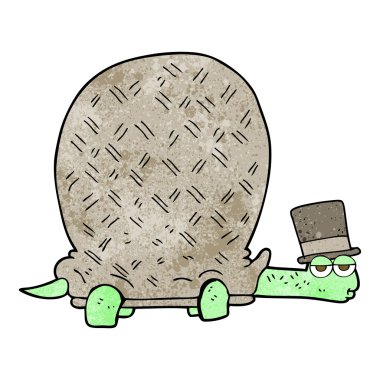 dokulu karikatür kaplumbağa