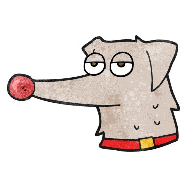 dokulu karikatür köpek tasması var