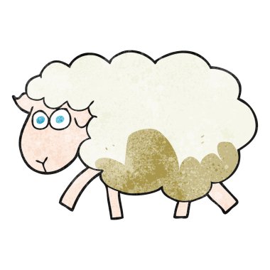 dokulu karikatür çamurlu koyun