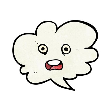 dokulu karikatür konuşma balonu şok