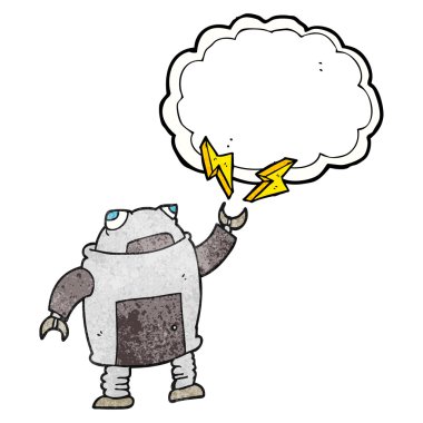 dokulu karikatür robot