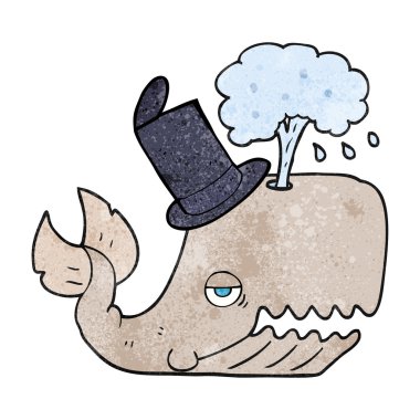 su spouting dokulu karikatür balina