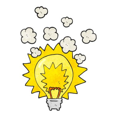 doku karikatür ışık parlayan ampul