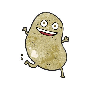 çalışan doku karikatür patates