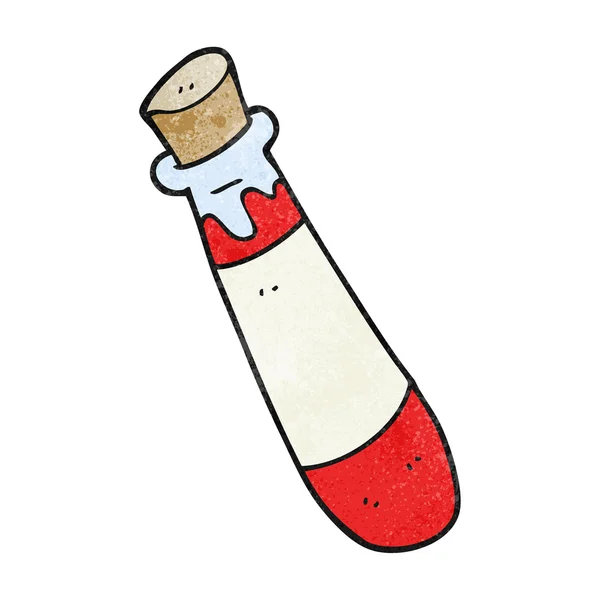 Textured cartoon vial of blood — Stock Vector