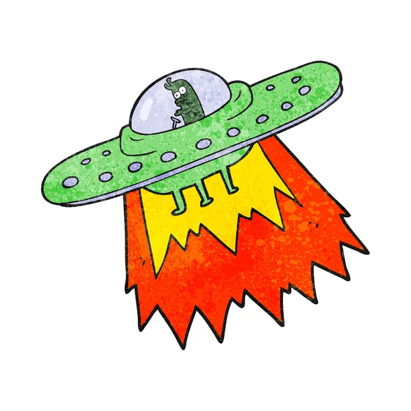 Texturiertes Cartoon-Ufo — Stockvektor