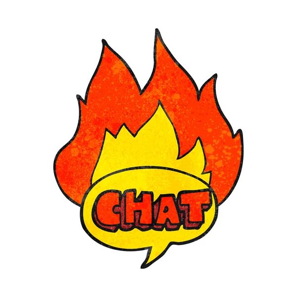 Testurizzato cartone animato chat simbolo — Vettoriale Stock