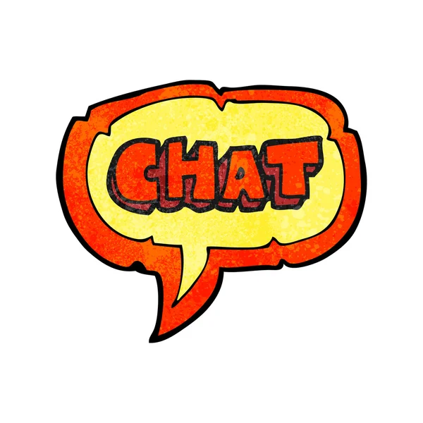 Testurizzato cartone animato chat simbolo — Vettoriale Stock