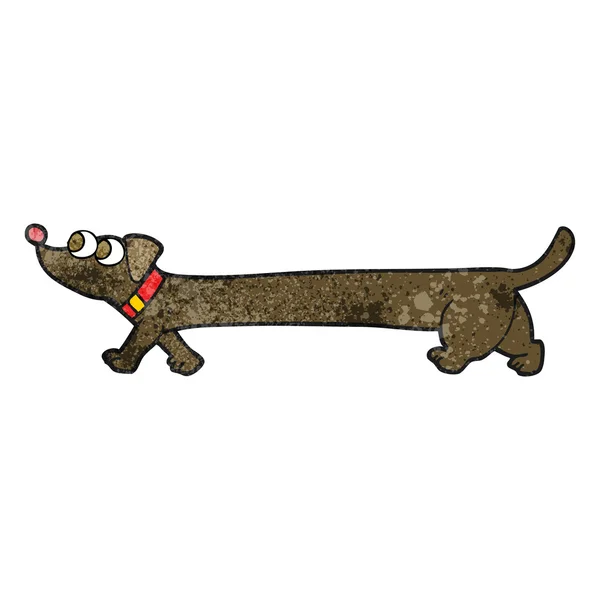 Textured cartoon dachshund — Stock Vector