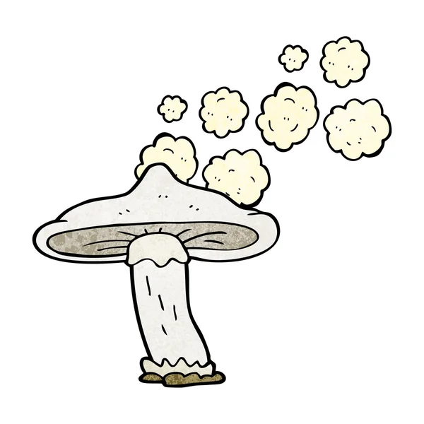 Cartone animato strutturato fungo — Vettoriale Stock