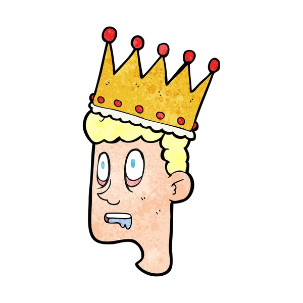 Texturierte Cartoon-Idiot-Prinz — Stockvektor