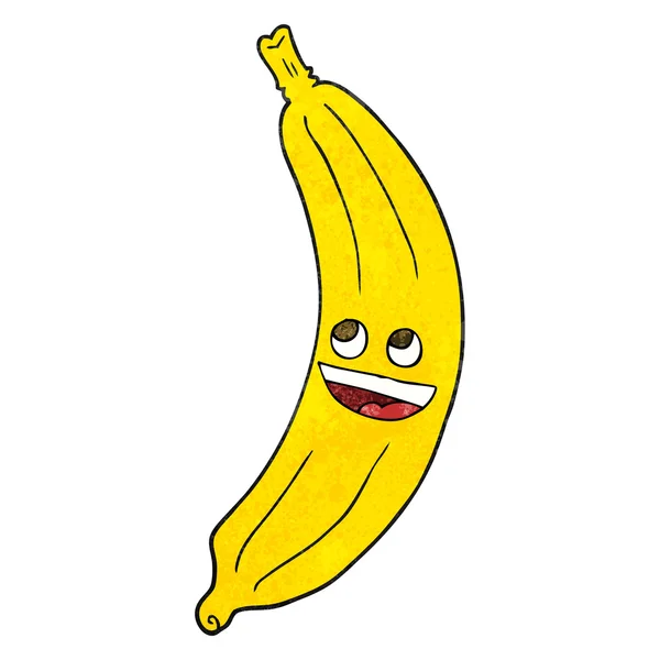 Texturierte Cartoon-Banane — Stockvektor