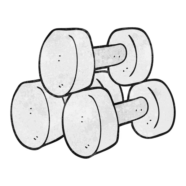 Textured cartoon dumbbells — Stock Vector