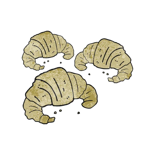 Croissants dessin animé texturé — Image vectorielle