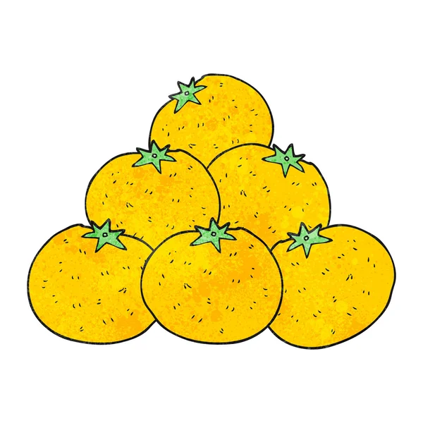 Naranjas de dibujos animados texturizados — Archivo Imágenes Vectoriales