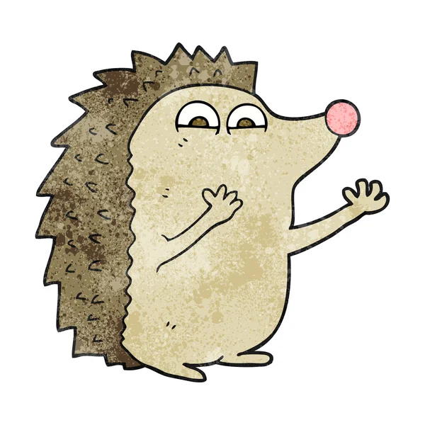 Textured cartoon cute hedgehog — Stock Vector