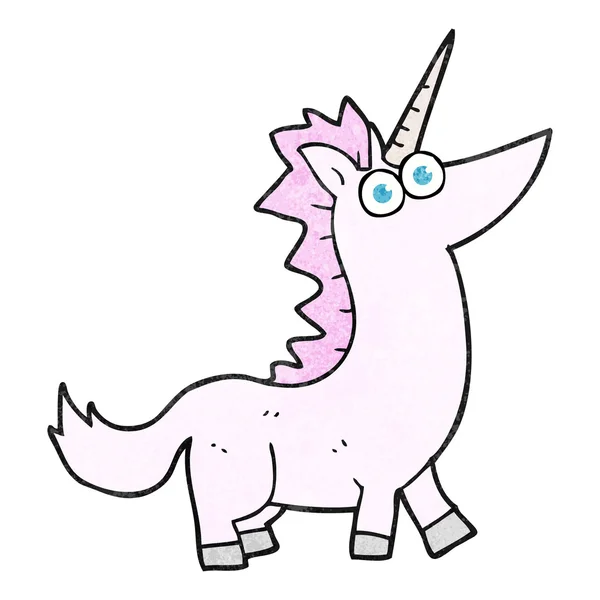 Kartun unicorn bertekstur - Stok Vektor