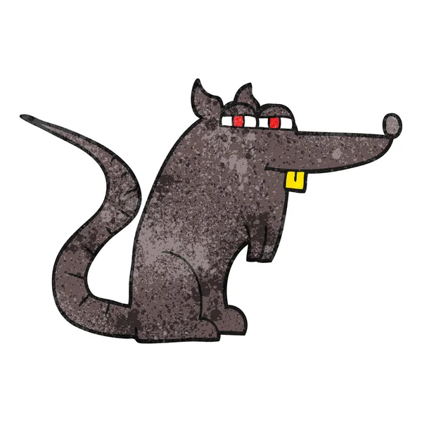 Teksturowane kreskówek zło szczur — Wektor stockowy