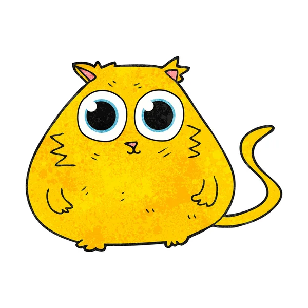 Getextureerde cartoon kat met grote mooie ogen — Stockvector
