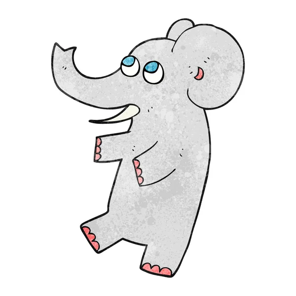 Getextureerde cartoon schattig olifant — Stockvector