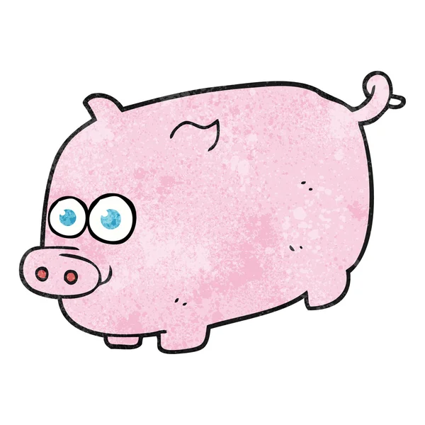 Textured cartoon pig — Stock Vector