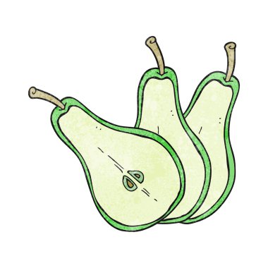 doku dilimlenmiş karikatür armut