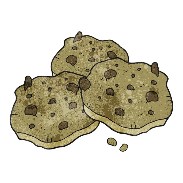 Textura de dibujos animados galletas de chocolate chip — Vector de stock
