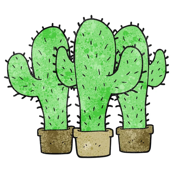 Textuur cartoon cactus — Stockvector