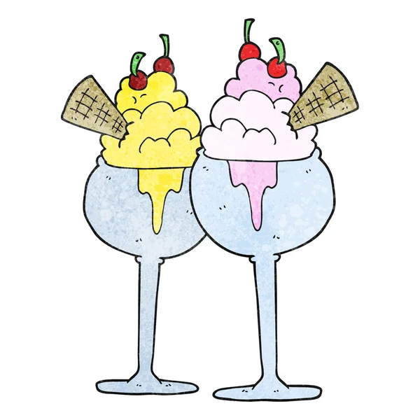 Textura desenho animado sorvete — Vetor de Stock