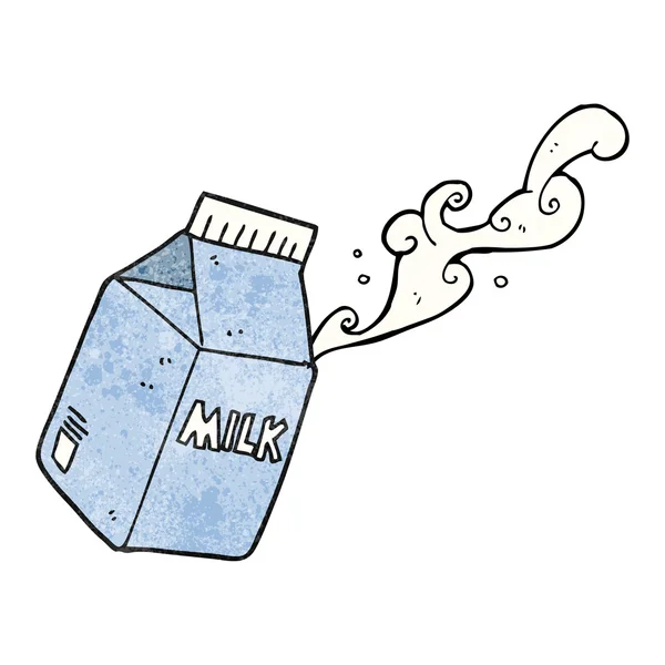 Cartone del latte del fumetto della struttura — Vettoriale Stock