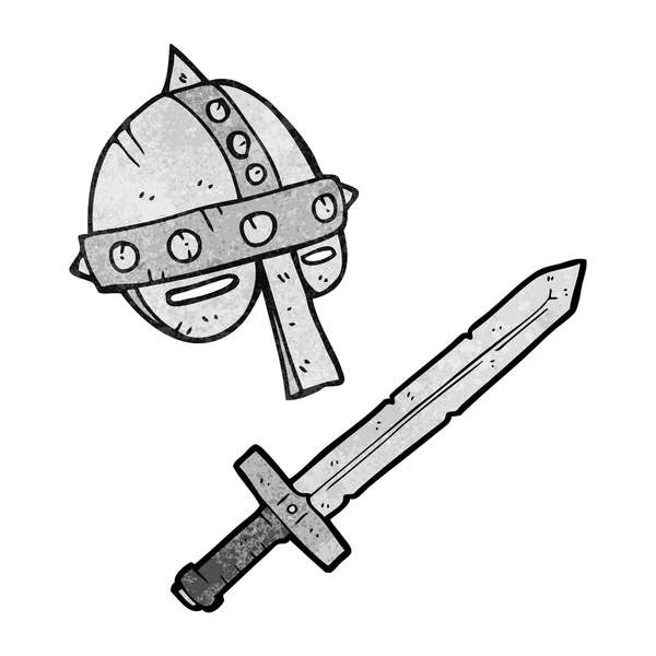 Textuur cartoon middeleeuwse helm — Stockvector