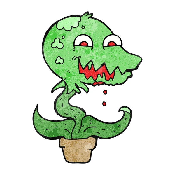 Textuur cartoon monster plant — Stockvector