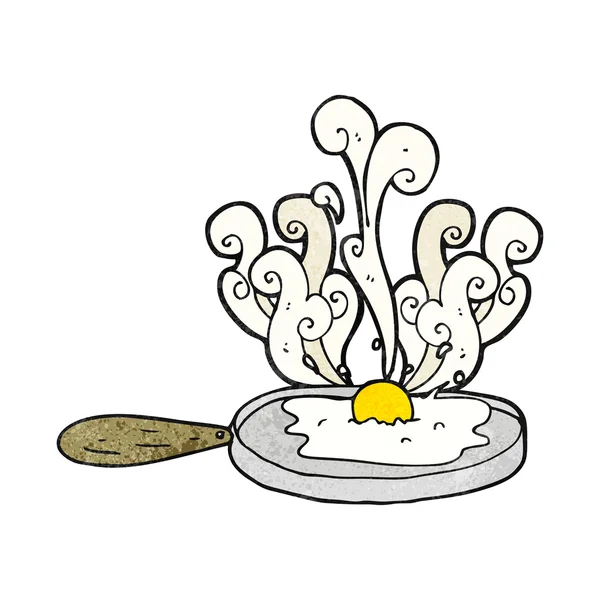 Frying texture cartoon egg — Stock Vector