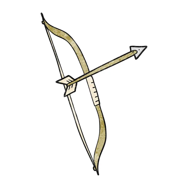 Texture cartoon bow and arrow — Stock Vector