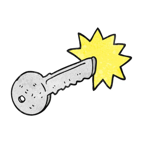 テクスチャ漫画ドアの鍵 — ストックベクタ