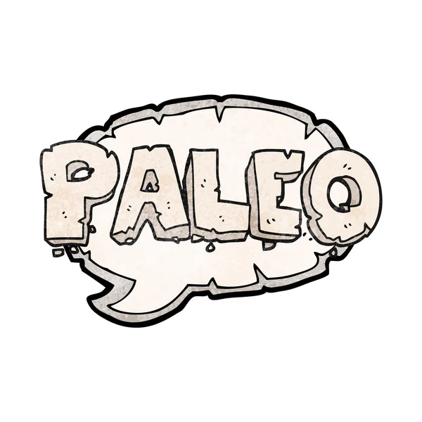 Paleo 텍스처 만화 로그인 — 스톡 벡터