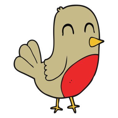 El yazması çizilmiş çizgi film Robin