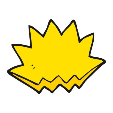 çizgi film patlaması dekoratif sembolü