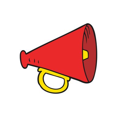 Serbest çizim çizgi film hoparlörü