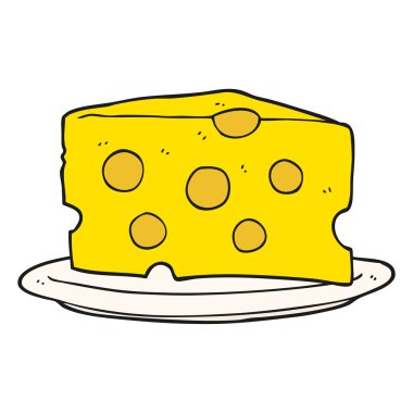 serbest çizilmiş karikatür peynir