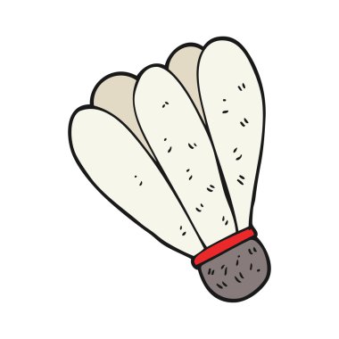 serbest çizilmiş karikatür badminton