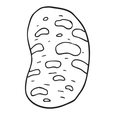 FreeHand dokulu karikatür patates